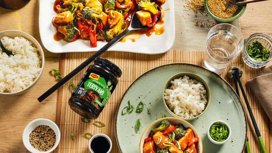 Japonské kuřecí teriyaki s rýží