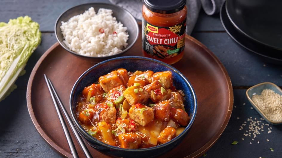 Tofu a čínské zelí ve sweet chilli omáčce