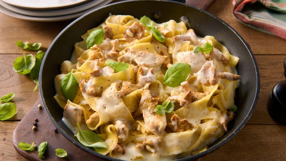 Pappardelle s liškami a kuřecím masem
