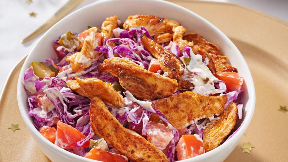Gyros salát s červeným zelím