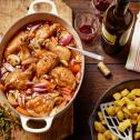 Coq au vin - kuře dušené na víně
