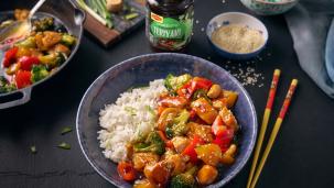 Kuře Teriyaki s paprikou a brokolicí